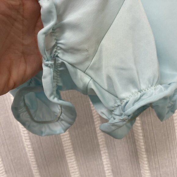 Vintage Pandora Lingerie 2 Pc‎ Set Mint Blue Green Sheer Lace Nylon Size M - Picture 9 of 13